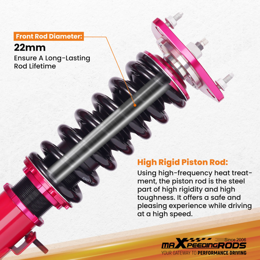 MaXpeedingrods Coilovers Shocks Springs Kit compatible for Nissan 350Z Height Adjustable