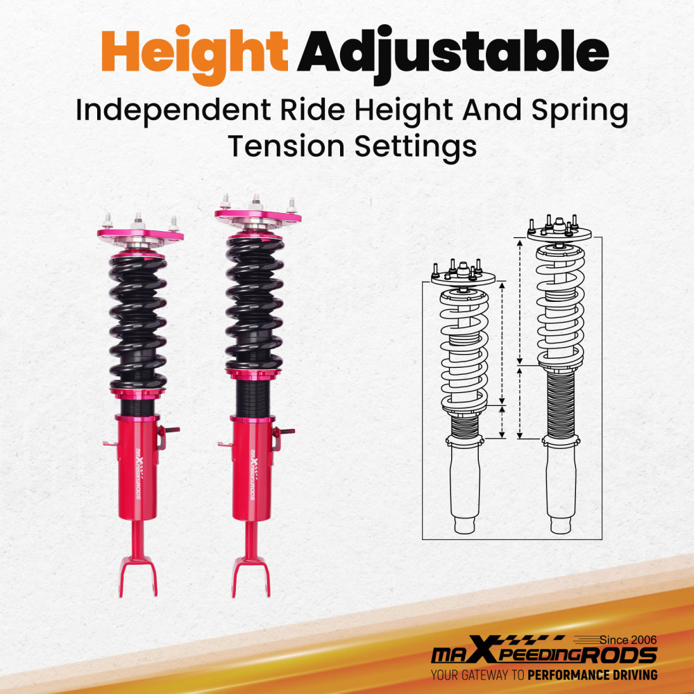 MaXpeedingrods Coilovers Shocks Springs Kit compatible for Nissan 350Z Height Adjustable