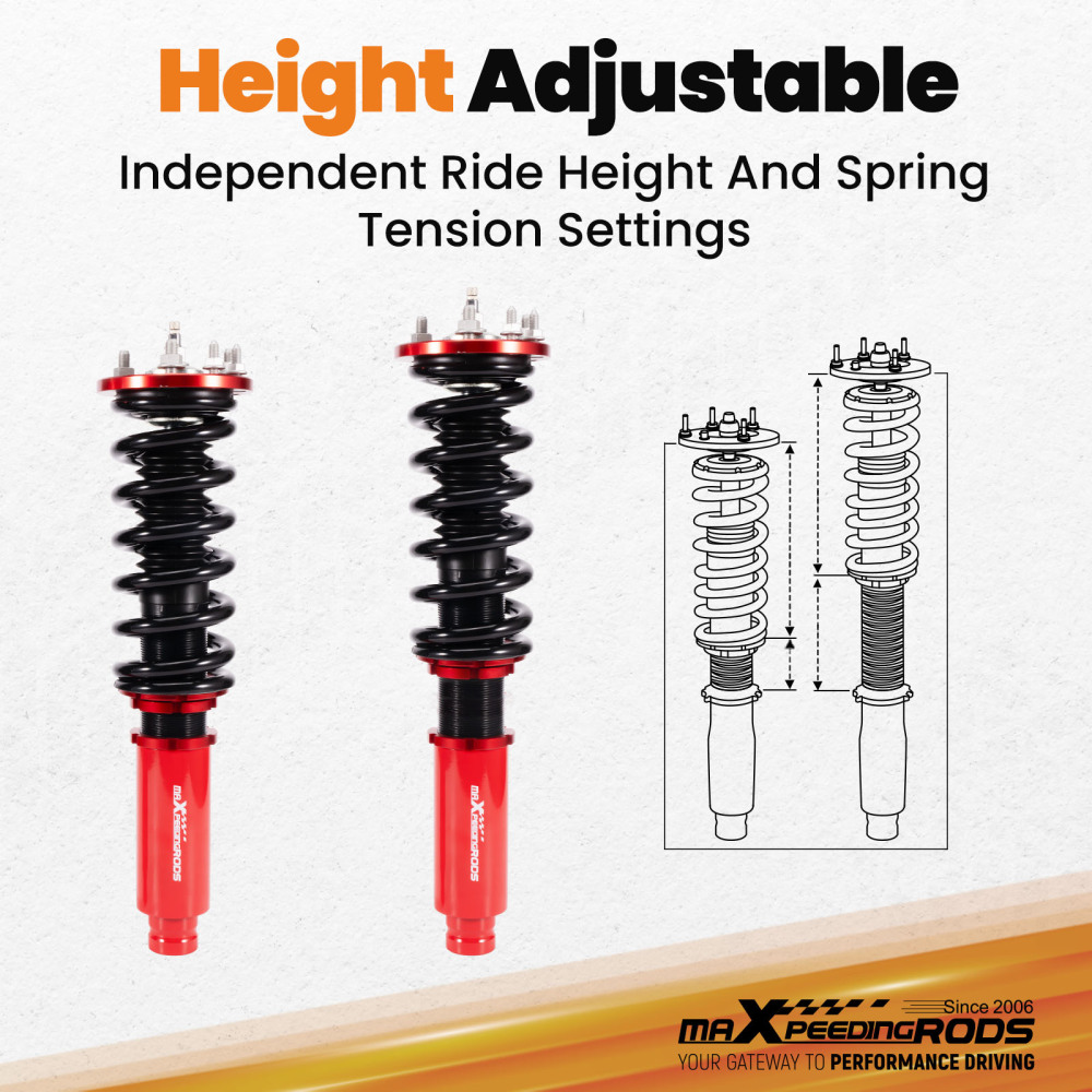 1998 - 2003 compatible for Honda Accord compatible for Acura TL CL Adjustable Damper Performance Coilovers