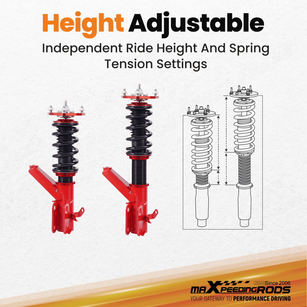Maxpeedingrods Coilovers 24-Way Damper Lowering Kit compatible for Acura RSX 2002-2006