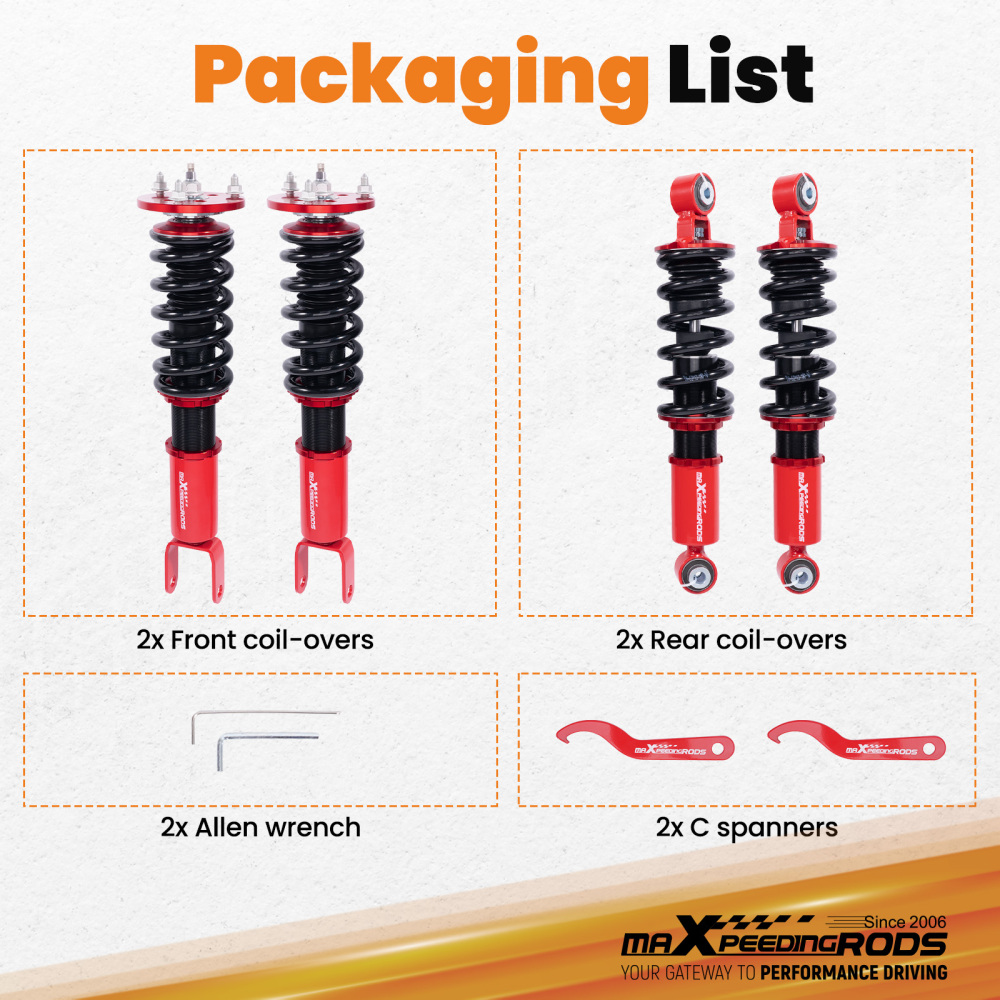 Adjustable Damper Coilovers compatible for Ford Falcon BA BF XR6 XR8 2002-2008