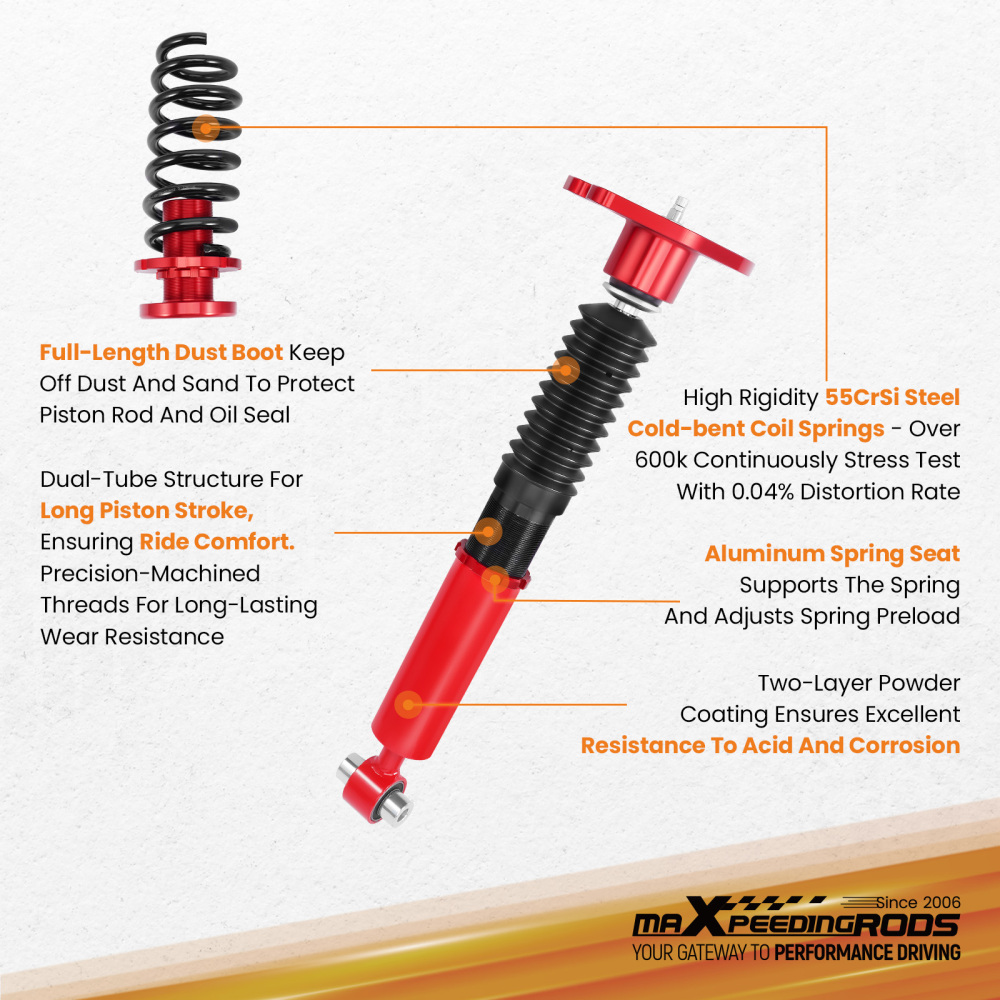 Rear Coilovers compatible for BMW 1/2/3/4 Series F20 F21 F22 F30 F32 2011-2019