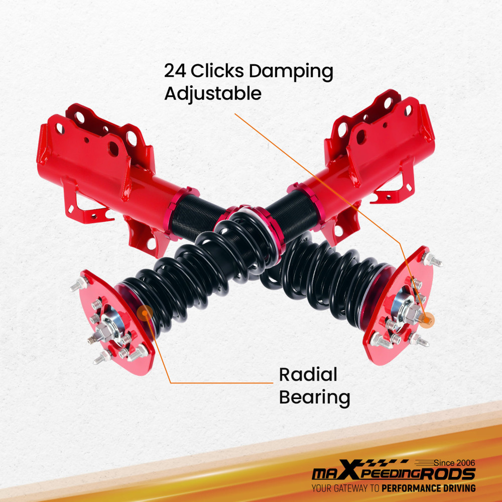 24 Way Adjustable Damper Coilovers Suspension Kit compatible for Chevrolet Camaro 2016+