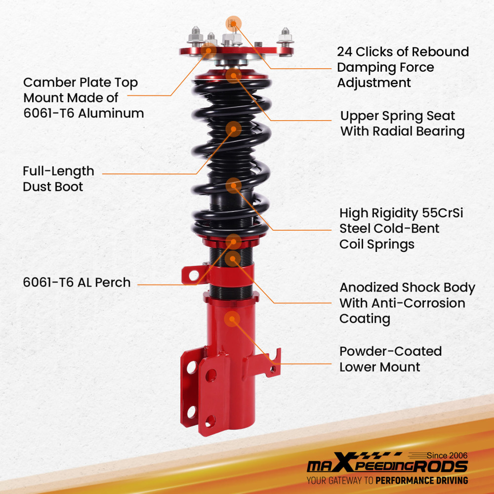 Coilovers Suspension Kit compatible for Toyota Celica 00-06 ZZT230 ZZT231 GT 1.8 VVT-i