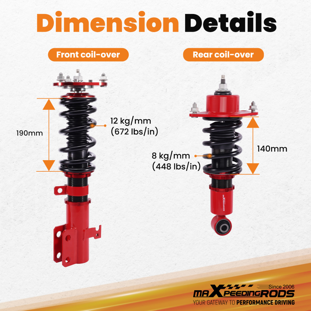 Coilovers Suspension Kit compatible for Toyota Celica 00-06 ZZT230 ZZT231 GT 1.8 VVT-i