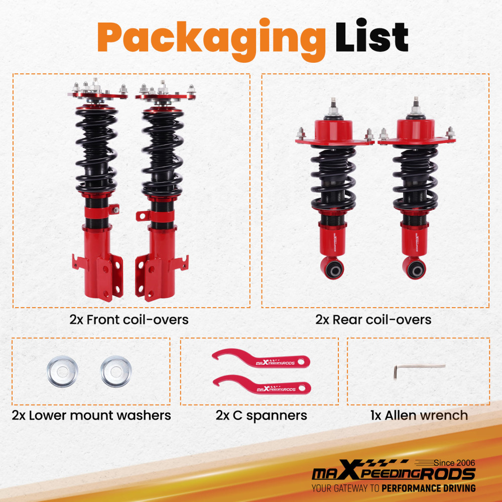 Coilovers Suspension Kit compatible for Toyota Celica 00-06 ZZT230 ZZT231 GT 1.8 VVT-i
