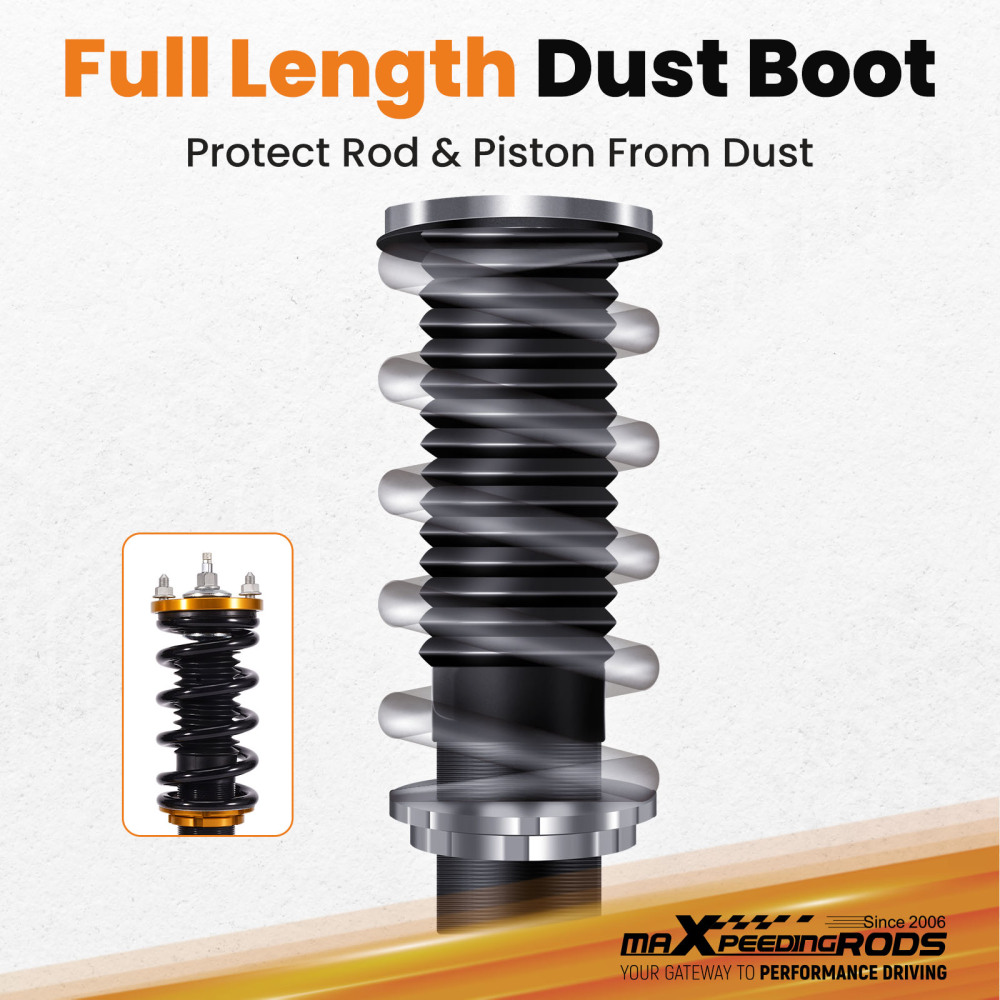 Compatible for Honda Civic 1988-2000 Height And Damper Adjustable Coilover Suspension Kit Lowering Kit