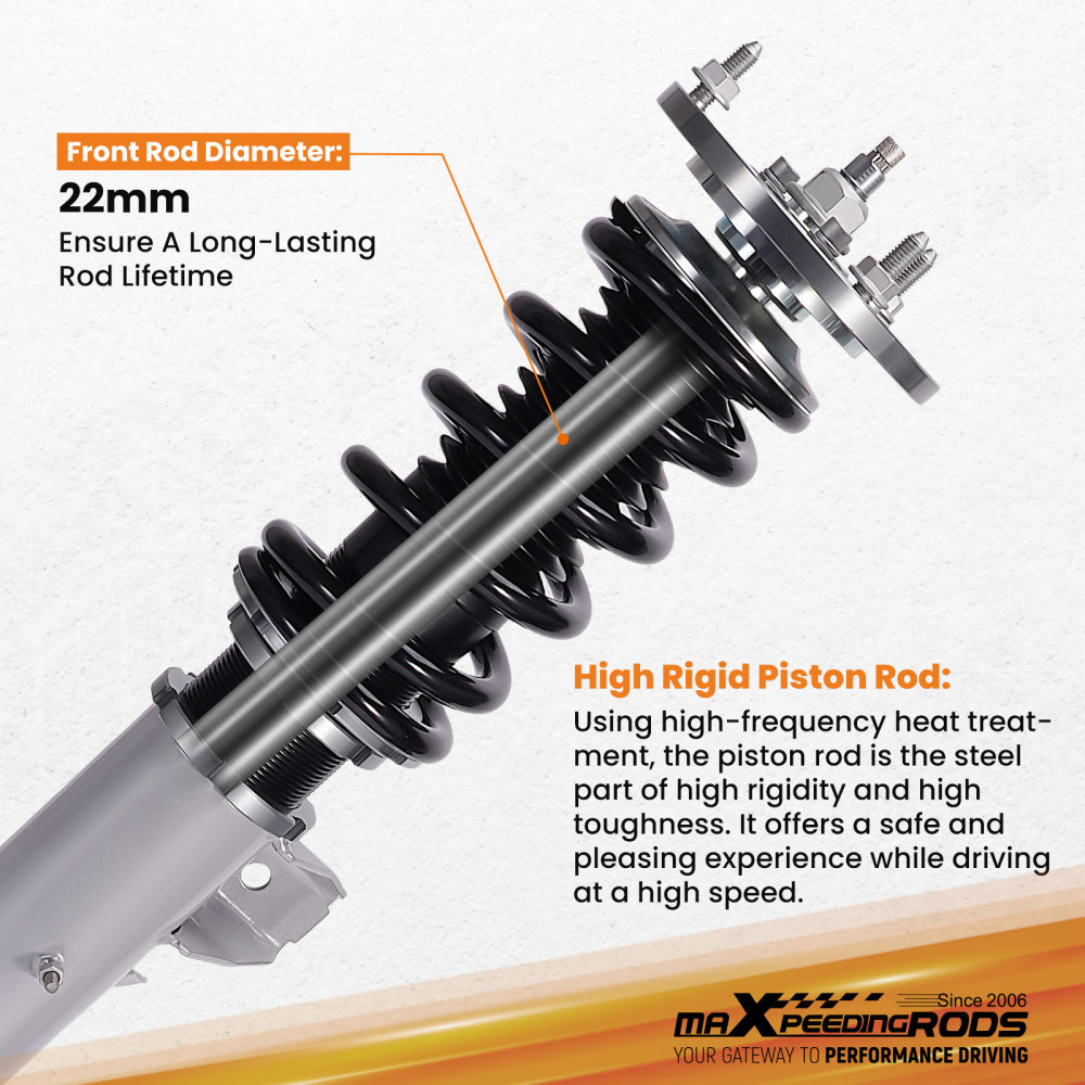 Kit ammortizzatori per auto Anteriore e Posteriore compatibile per BMW 3 Series E36 91-98 Lowering Kit