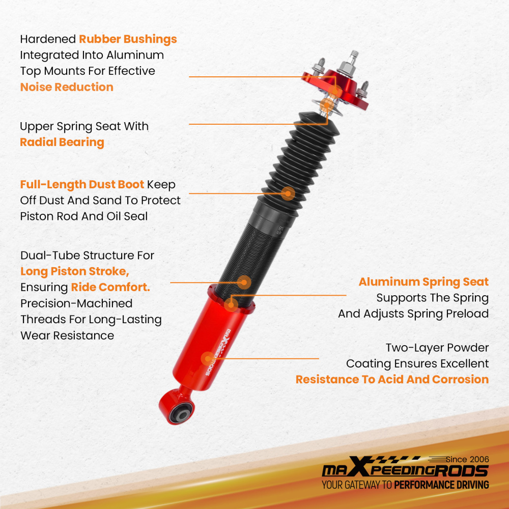 Rear Coilovers compatible for BMW E36 3 Series 92-98 Saloon Coupe 316 323 325 328