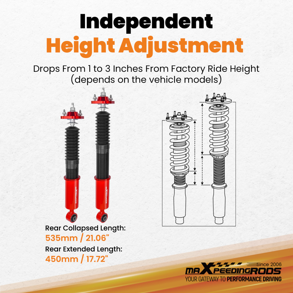 Rear Coilovers compatible for BMW E36 3 Series 92-98 Saloon Coupe 316 323 325 328