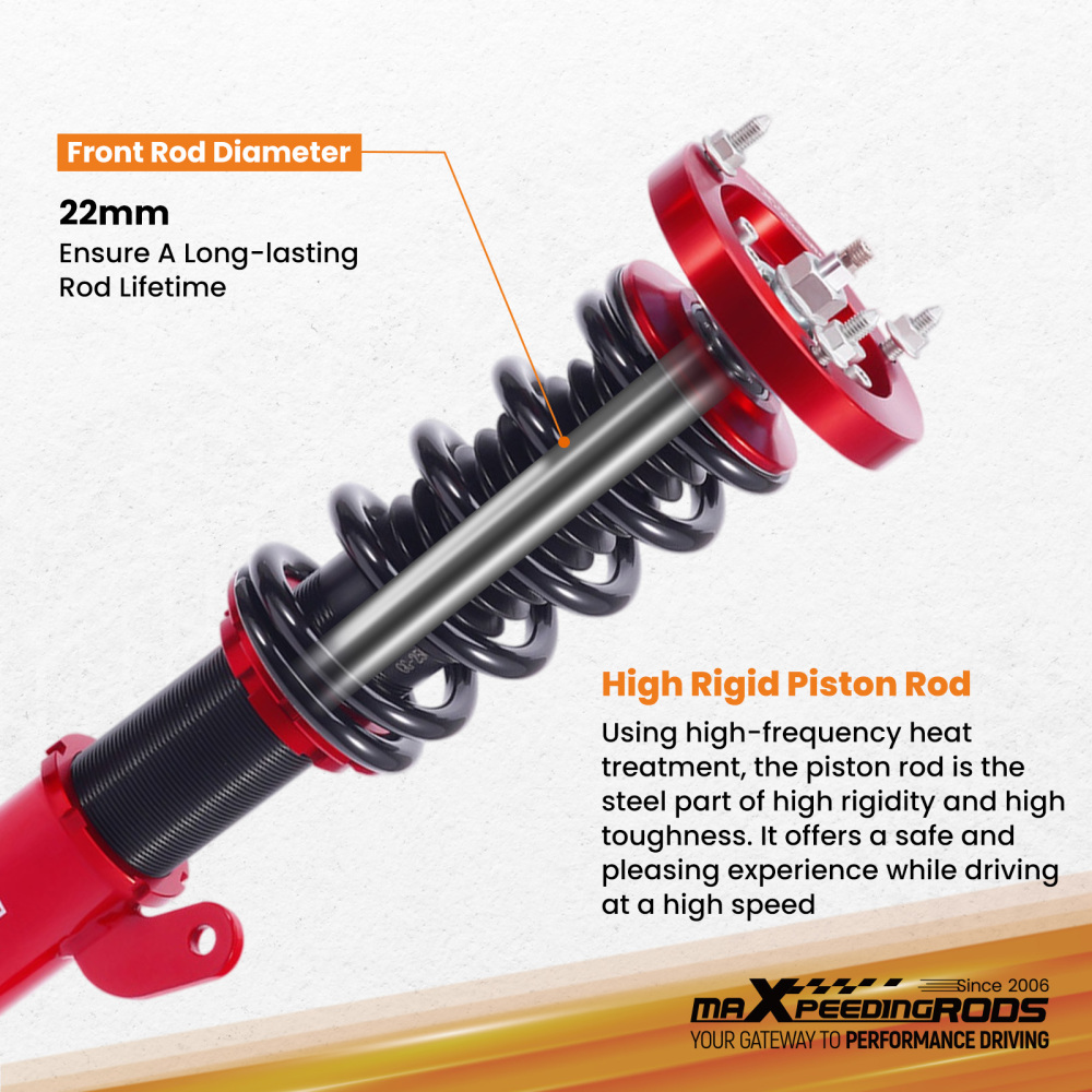 Front Coilovers compatible for BMW 3 Series E46 CoupeSaloon 2WD 1998-2006