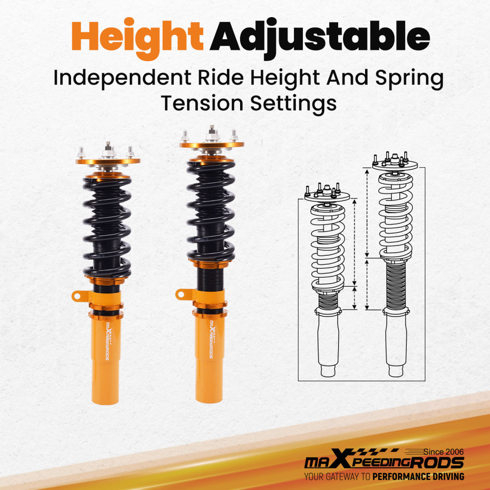 Maxpeedingrods Coilovers 24 Way Damper Shocks compatible for BMW 5 Series AWD XI E60 03-10