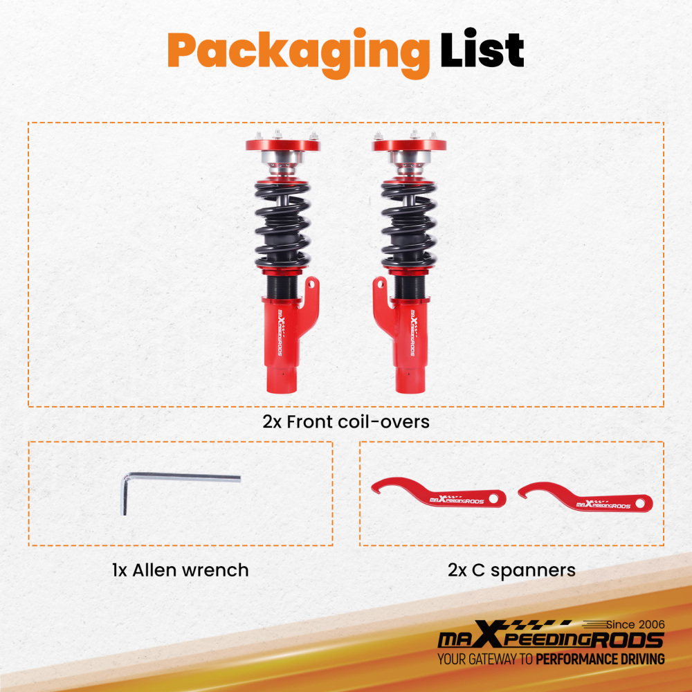 Front Coilovers Lowering Kit compatible for BMW 3-SERIES AWD (E90/E91/E92) 06-13