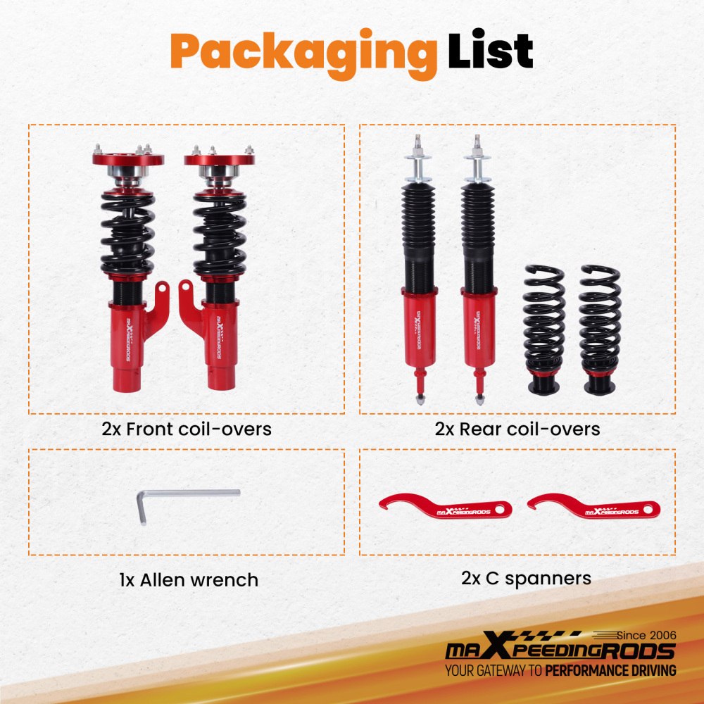 MaXpeedingrods Coilovers Lowering Kit compatible for BMW 3-SERIES AWD (E90/E91/E92) 06-13