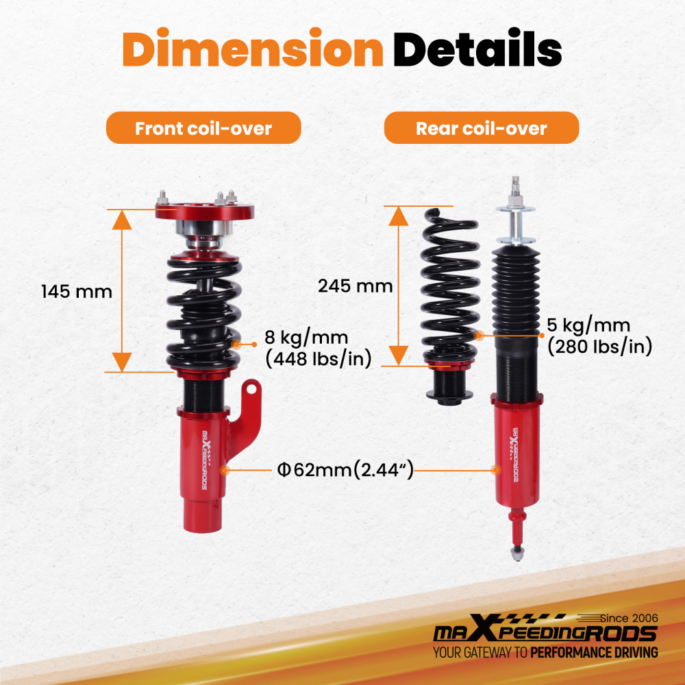 MaXpeedingrods Coilovers Lowering Kit compatible for BMW 3-SERIES AWD (E90/E91/E92) 06-13