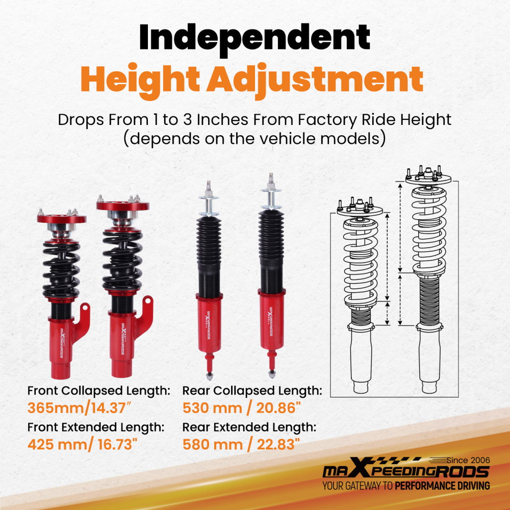 MaXpeedingrods Coilovers Lowering Kit compatible for BMW 3-SERIES AWD (E90/E91/E92) 06-13