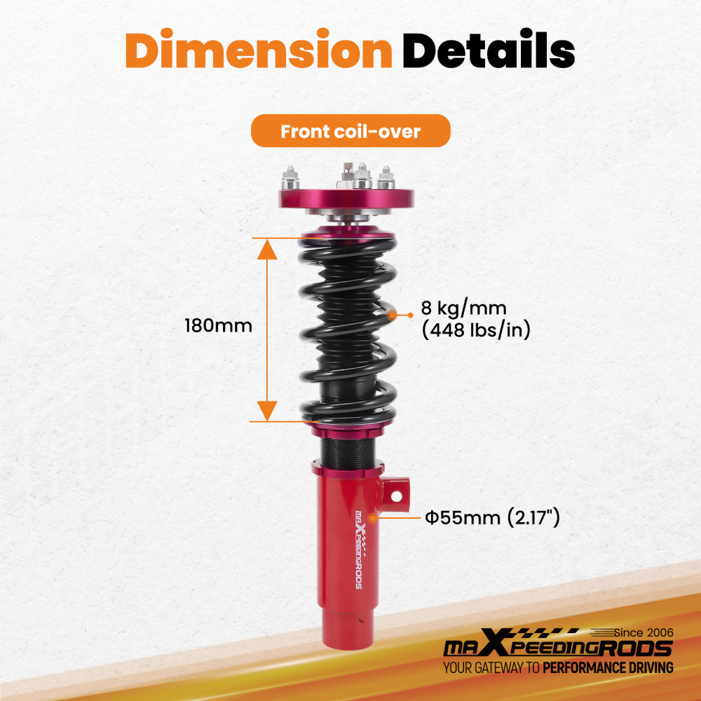 Front Coilover Kit compatible for BMW 3 Series E90 Saloon E91 E92 E93 (2005–2012)