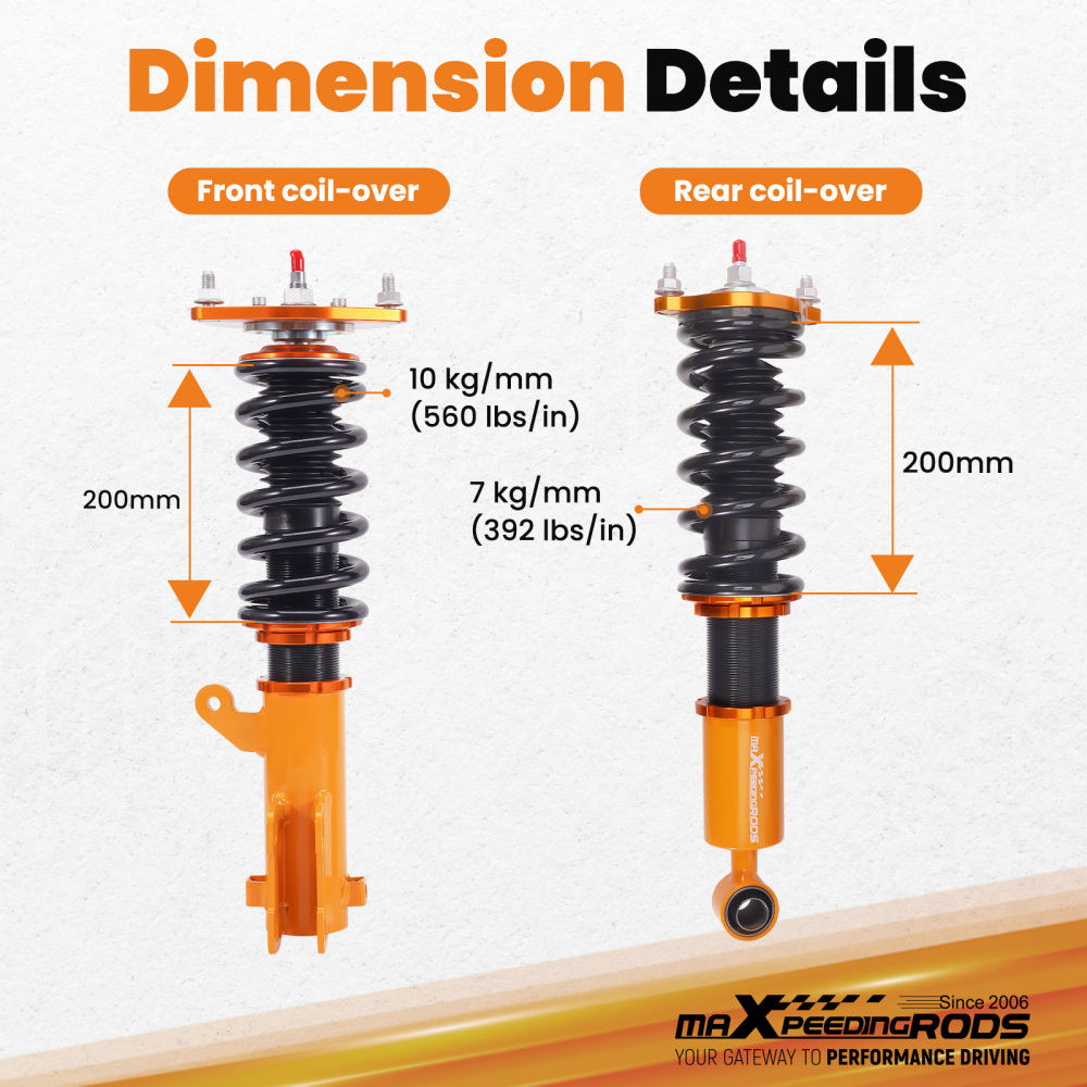 Damper Coilover compatible for Mitsubishi Eclipse 2000-05 Coil Spring Struts Suspension