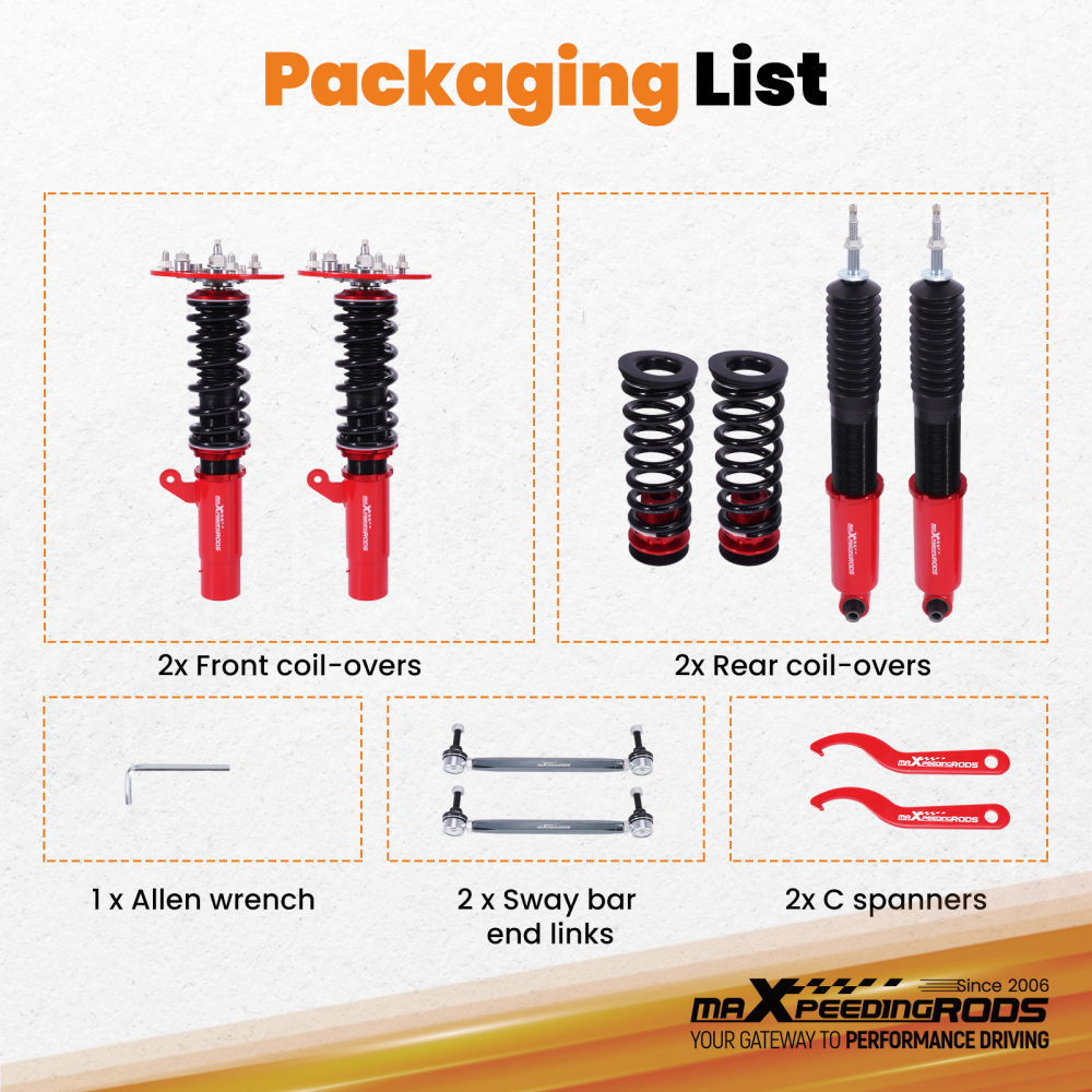 DAMPING ADJ. COILOVER STRUT KIT compatible for BMW 3 SERIES F30 / 4-Series F32 F33 F36 AWD