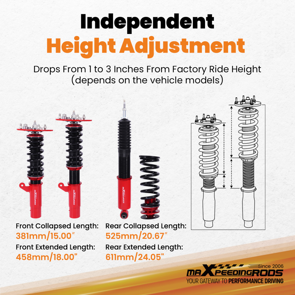 DAMPING ADJ. COILOVER STRUT KIT compatible for BMW 3 SERIES F30 / 4-Series F32 F33 F36 AWD