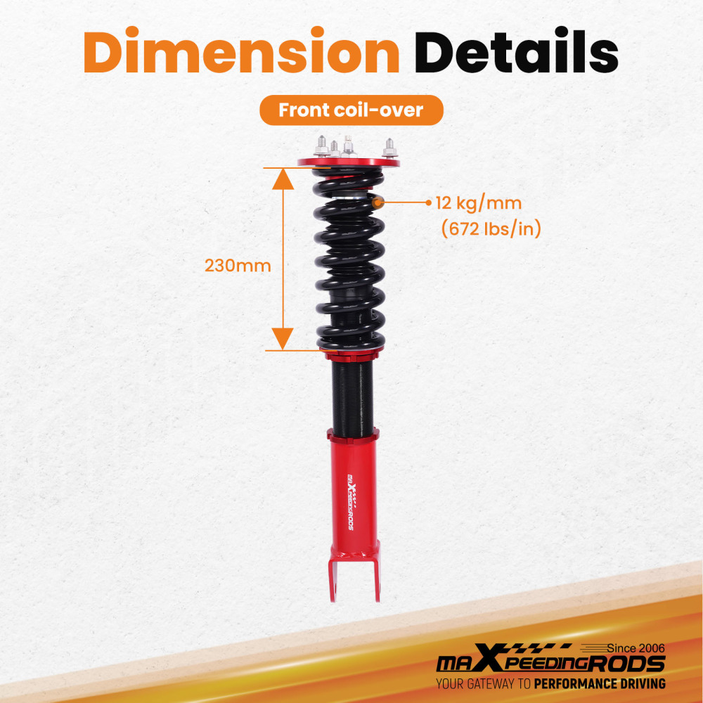 Front Coilovers compatible for Ford Falcon FG / FGX 200-2016 Adjustable Suspension Kit