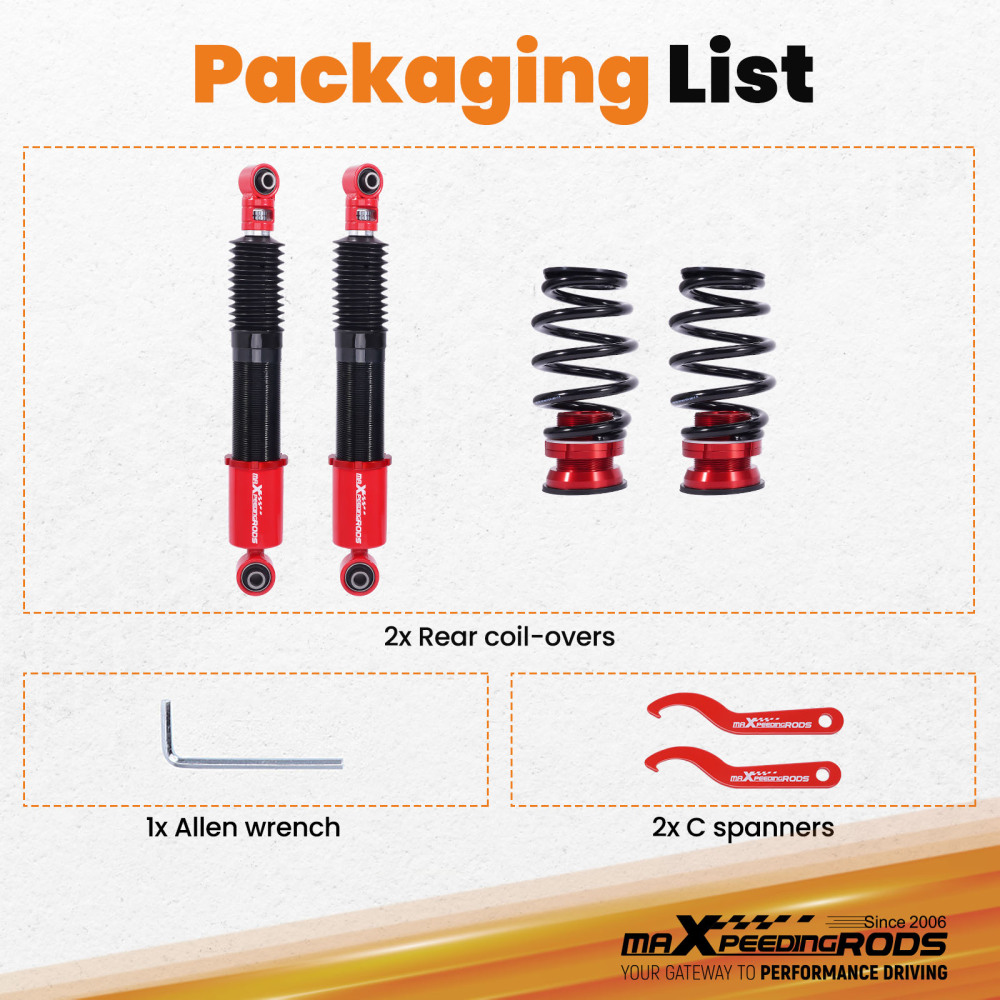 Rear Coilovers Suspension Kit compatible for Ford Falcon FG FG X 2008-16 5.4 5.0 4.0 2.0