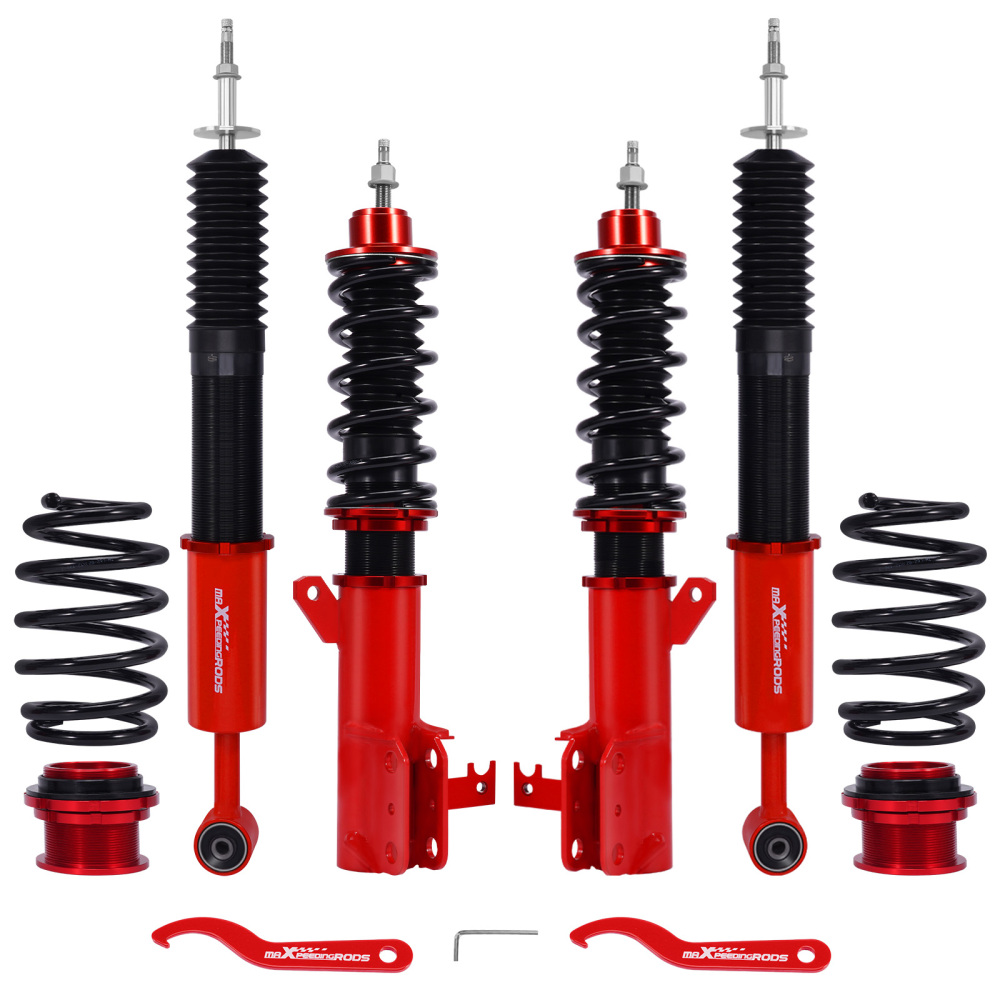 MaXpeedingrods 24 Level Coilovers Lowering Suspension Kit compatible for Honda Fit GE 09-14