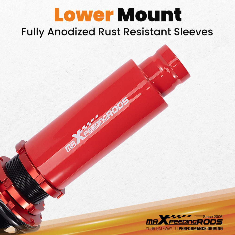 4 pcs Amortisseur combines filetés Coilover Compatible pour Honda Accord VII berline 4 portes CM4/CM5/CM6 2003-2007kit d'abaissement