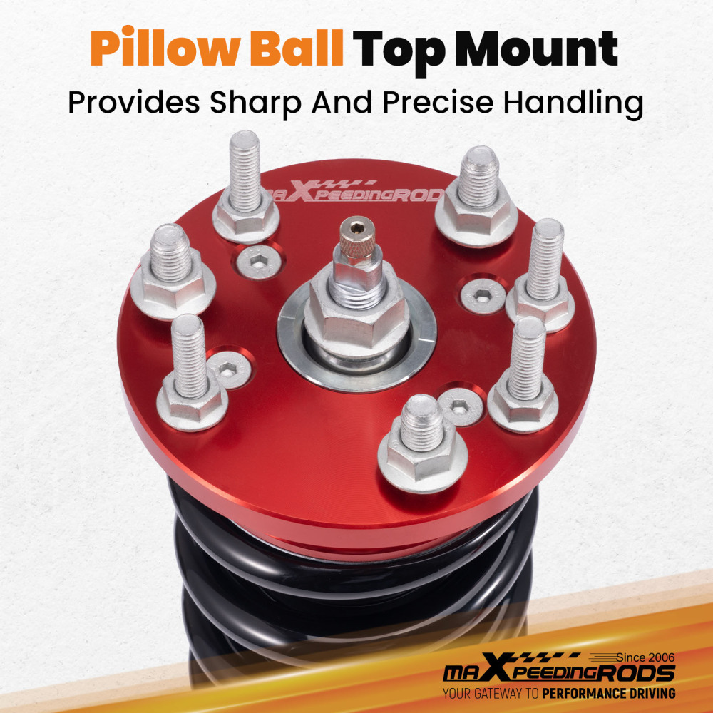 4 pcs Amortisseur combines filetés Coilover Compatible pour Honda Accord VII berline 4 portes CM4/CM5/CM6 2003-2007kit d'abaissement