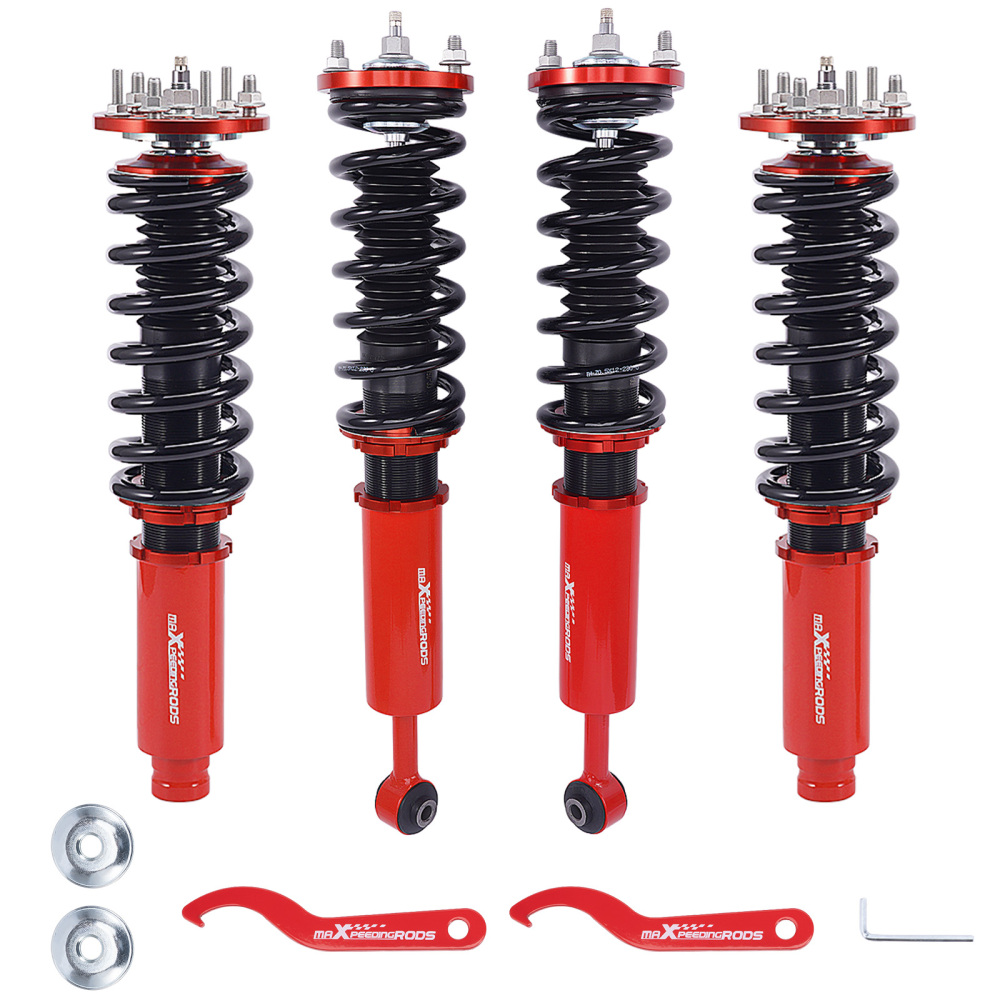 4 pcs Amortisseur combines filetés Coilover Compatible pour Honda Accord VII berline 4 portes CM4/CM5/CM6 2003-2007kit d'abaissement