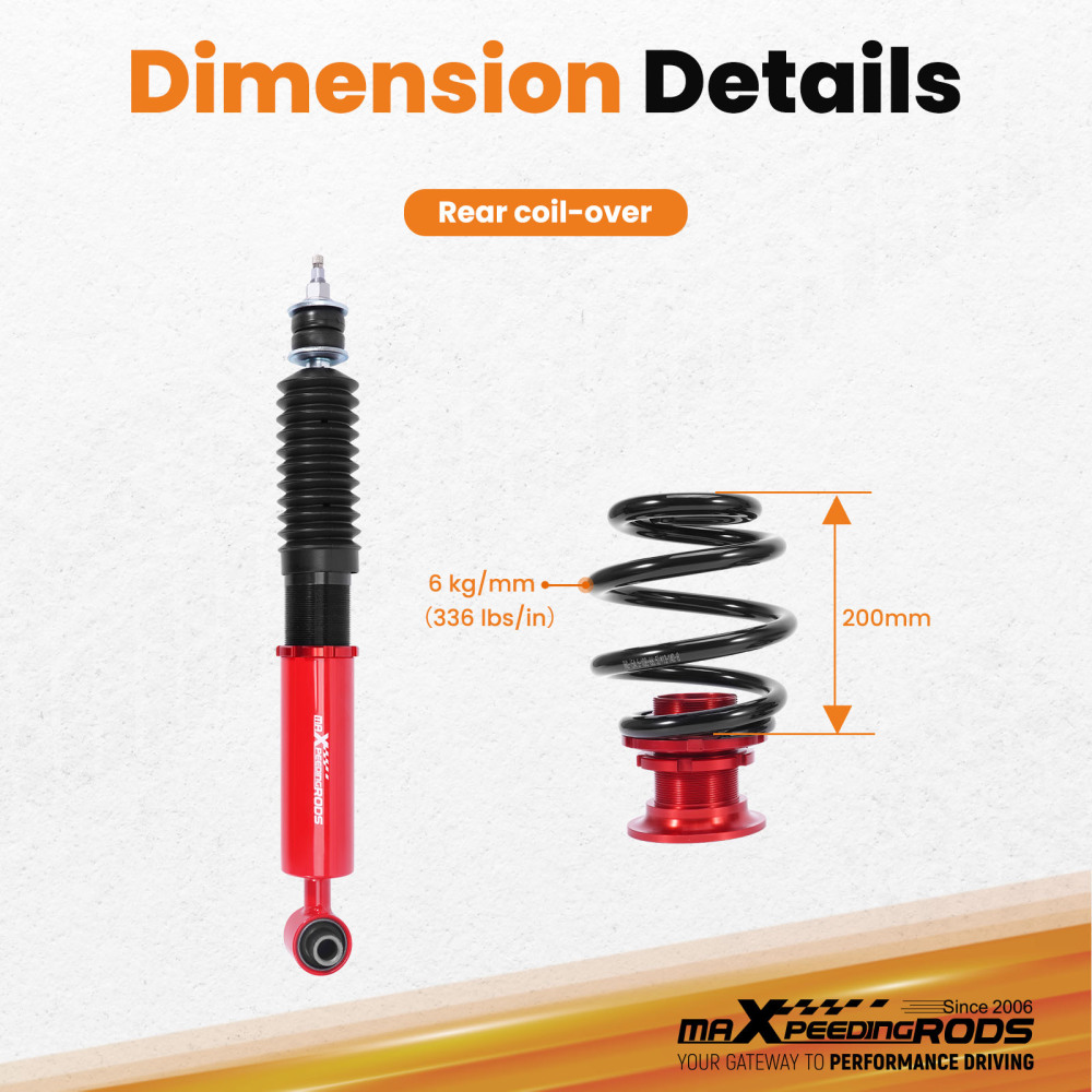 2pcs Rear Coilovers compatible for Holden Commodore VR VS Sedan Wagon Ute 1993-1997