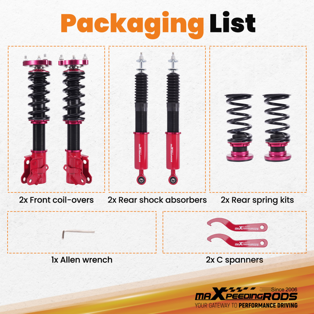 Coilovers Suspension compatible for Honda Civic 2006-2011 FA FD FA5 FG1 FD6 FD2 MK8 & Si