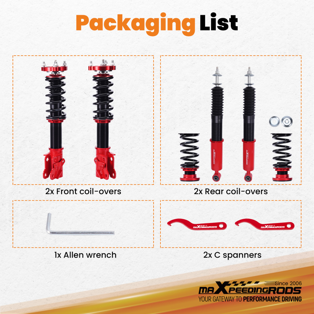Damper Adjustable Coilovers compatible for Honda Civic 8th Gen 06-11 FD/FA compatible for Acura CSX06-11