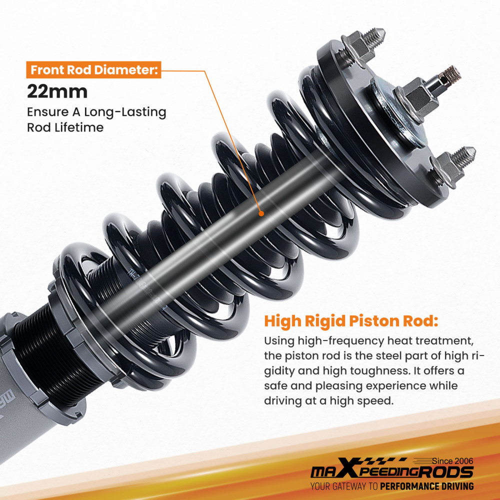 4pcs 24 Damper Adjustable Suspension Coilovers Shock Absorber kits Compatible for Honda Civic 1996-2000 EK2-EK9 Lowering Kit