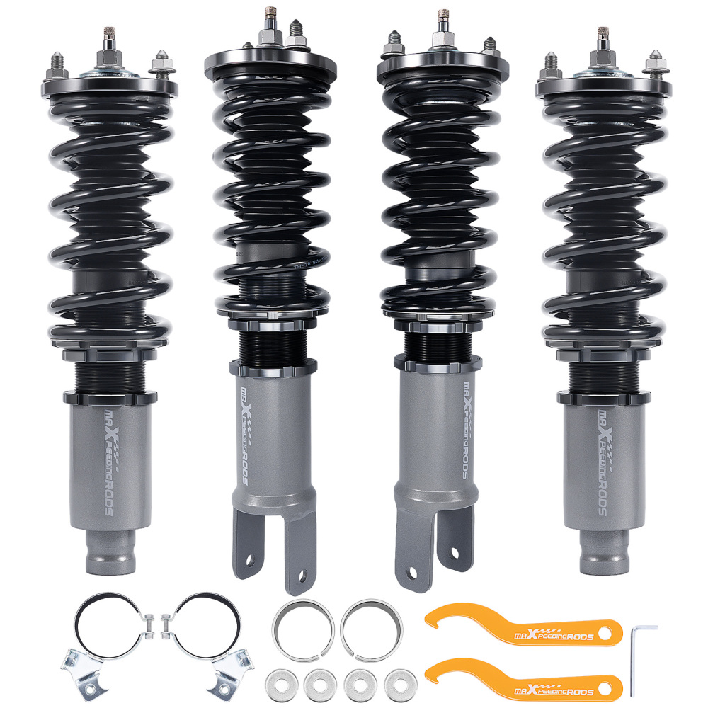4pcs 24 Damper Adjustable Suspension Coilovers Shock Absorber kits Compatible for Honda Civic 1996-2000 EK2-EK9 Lowering Kit