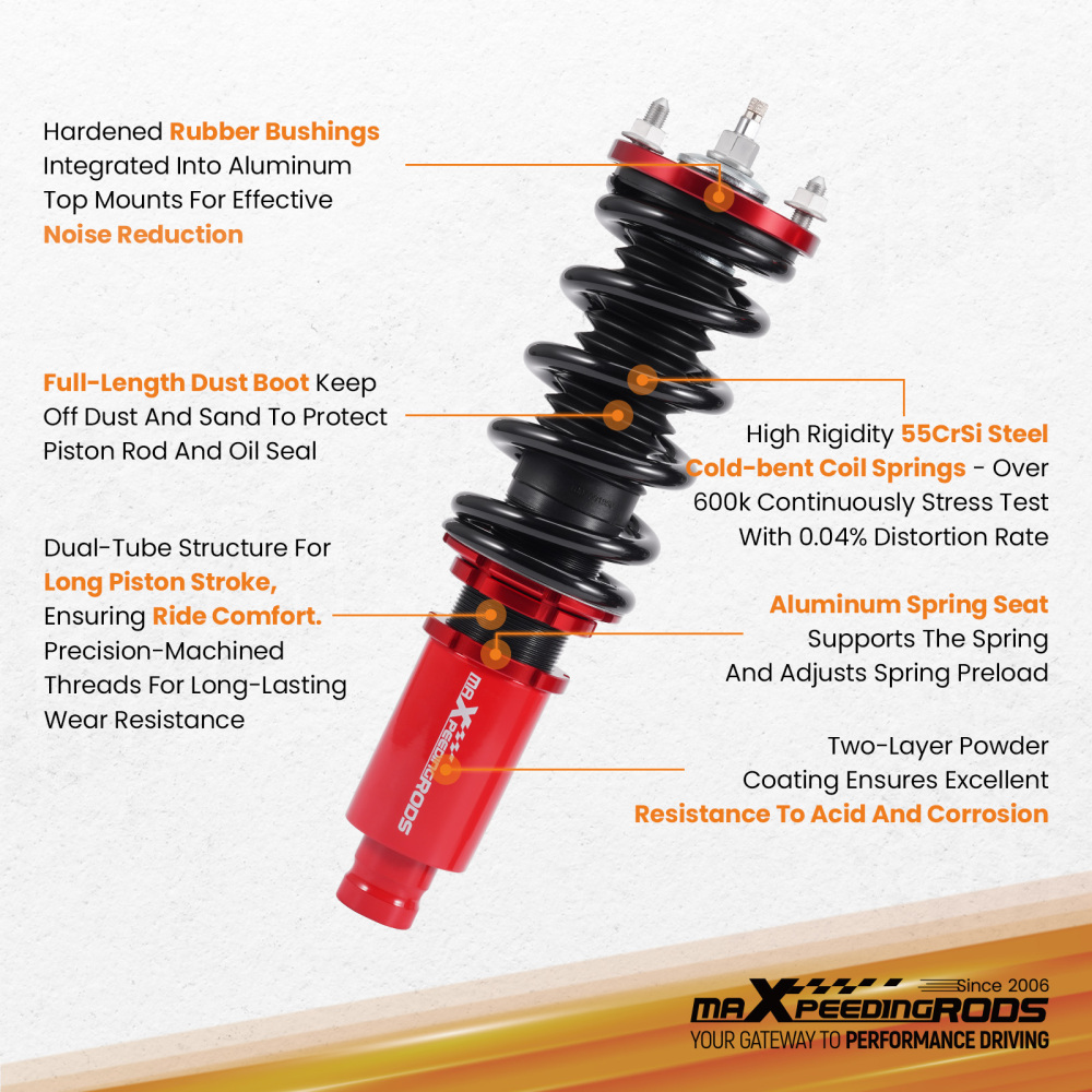 Front Coilovers compatible for Honda Civic Ej Ek 96-00