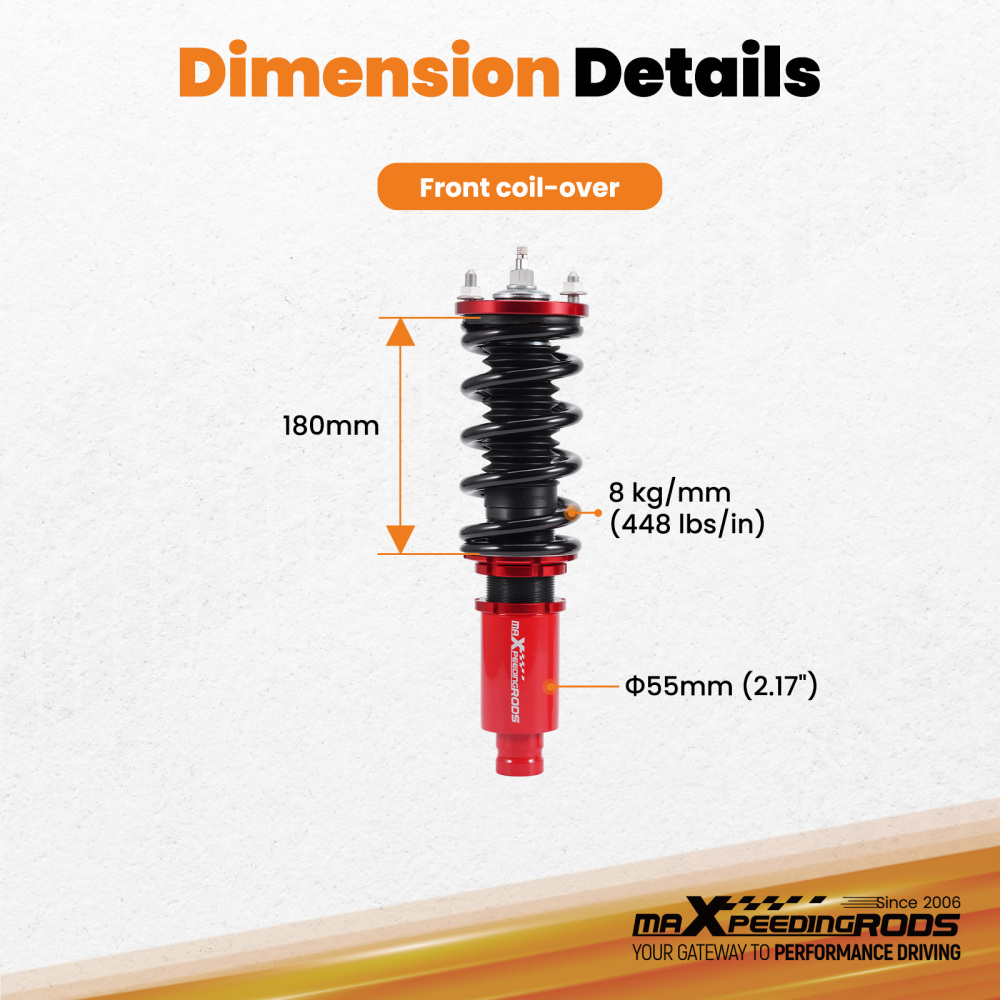 Front Coilovers compatible for Honda Civic Ej Ek 96-00