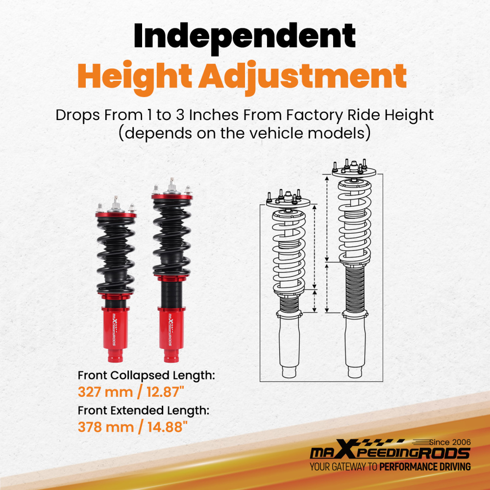 Front Coilovers compatible for Honda Civic Ej Ek 96-00
