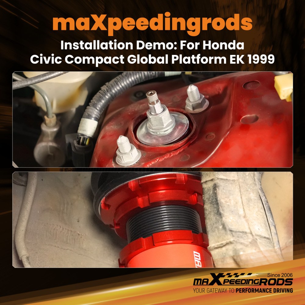 Front Adjustable Damping Coilovers compatible for Honda Civic CRX 88-91 compatible for Acura Integra 90-93