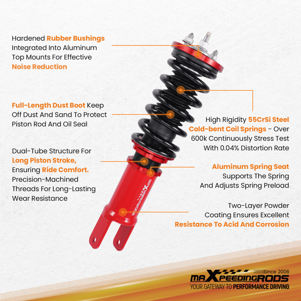 Rear Coilovers compatible for Honda Civic CR-X 1988-2000 EJ EK EM EG EH EC ED EE EF EF9