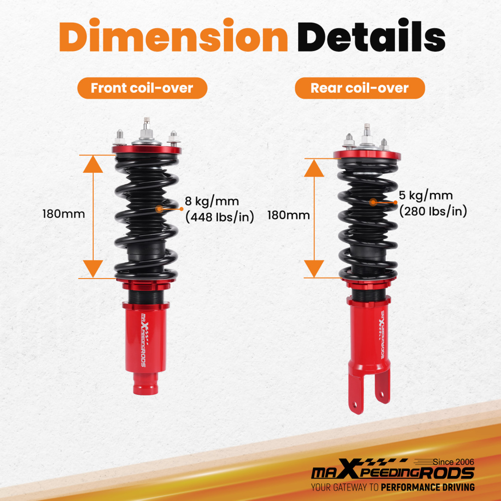 Assetto Regolabile A Ghiera compatibile per Honda Civic CR-X EJ EK EM EG EH EC ED EE EF