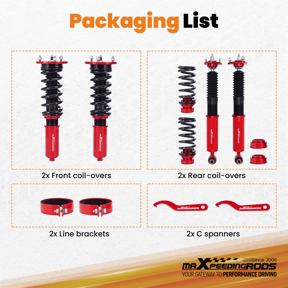 MaXpeedingrods 24 Way Adjustable Coilover Kit for compatible for Lexus IS250AWD 2014-2025