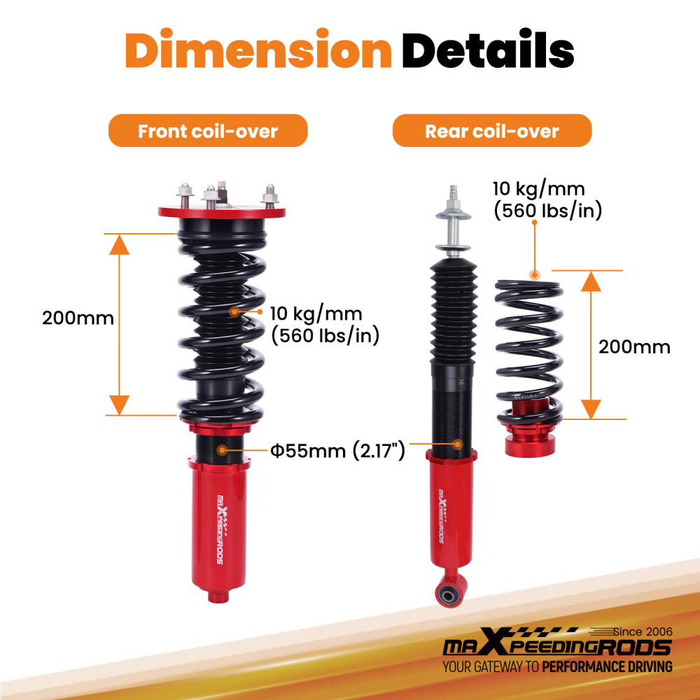 MaXpeedingrods 24 Way Adjustable Coilover Kit for compatible for Lexus IS250AWD 2014-2025
