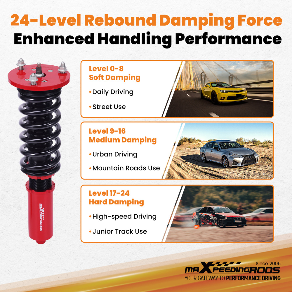 MaXpeedingrods 24 Way Adjustable Coilover Kit for compatible for Lexus IS250AWD 2014-2025
