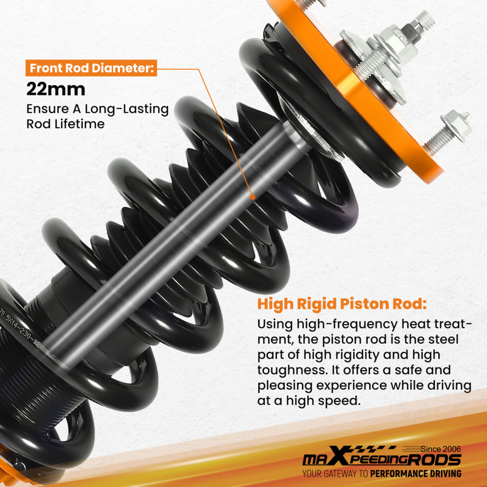 Compatible for LEXUS IS 200 1999.4 - 2005.7 GXE10 24 Ways Adj. DamperForce Shock Absorber Coilovers Lowering Kit