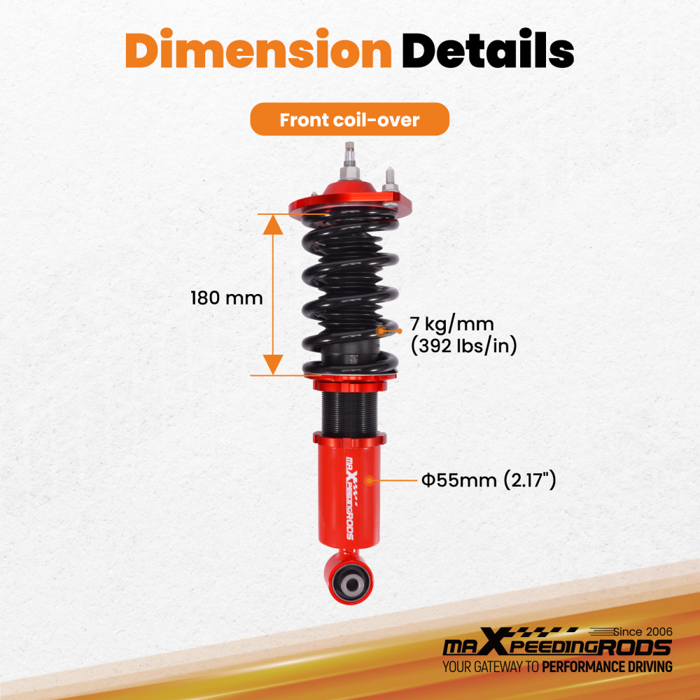 2pcs Front Coilovers compatible for Mazda MX-5 NA NB 1989-2005 NA6C NB8C