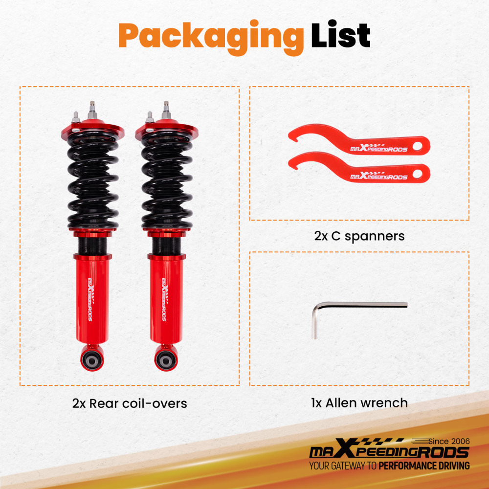 2pcs Rear Coilovers Shock Springs compatible for Mazda MX-5 NA 1989-1998