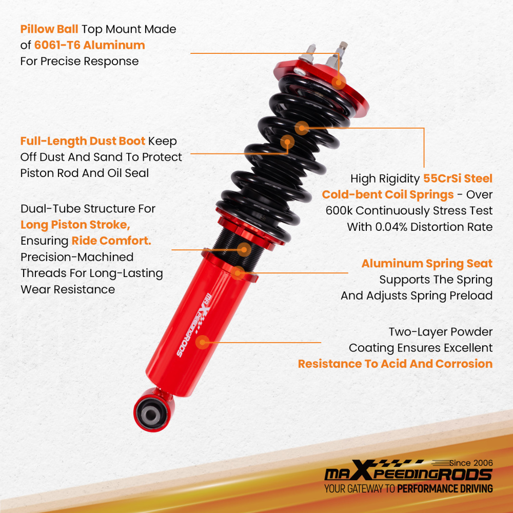 2pcs Rear Coilovers Shock Springs compatible for Mazda MX-5 NA 1989-1998