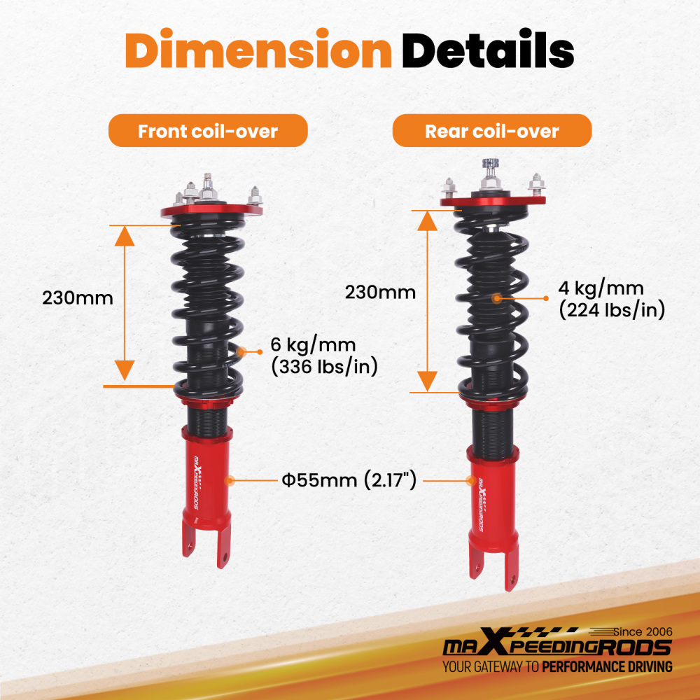 Coilovers 24 Way Damping Lowering Suspension Kit compatible for MAZDA MX-5 MIATA ND 2016+