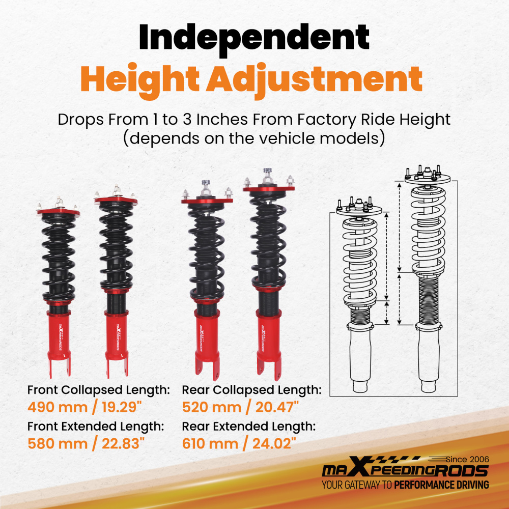 Coilovers 24 Way Damping Lowering Suspension Kit compatible for MAZDA MX-5 MIATA ND 2016+